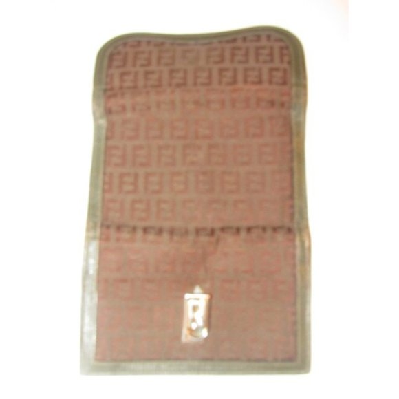 Fendi Dark Brown Small 'F' Logo Canvas Tri-Fold - Picture 2 of 12